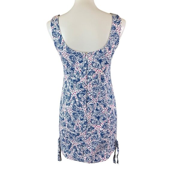 Lilly Pulitzer Delia Indigo Star Crush Print Vintage Dobby Shift Dress 2 - Picture 3 of 6